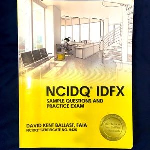 First Edition NCIDQ IDFX Sample Question and Exam